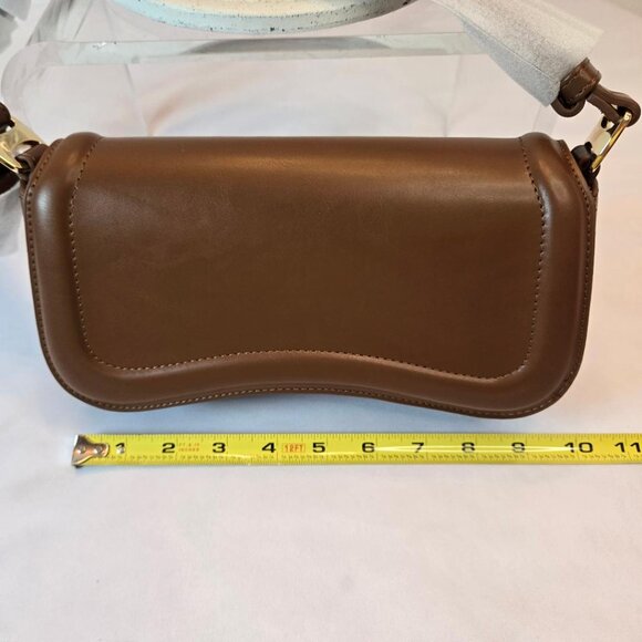 Women Shoulder Purse Vintage/Trendy Bag- Small Tote Handbag - Brown - Picture 8 of 11